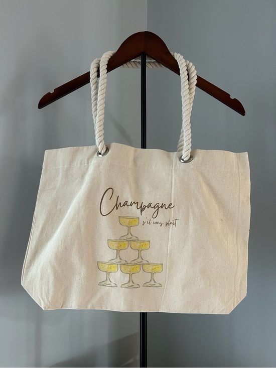 Handbags - NEW Champagne s’il vous plait Canvas Tote Bag